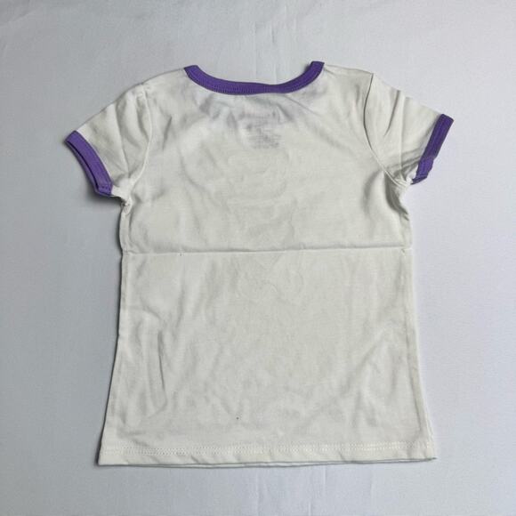 Okie Dokie Short Sleeve T-Shirt Girls 24M White with Butterfly - Picture 2 of 4